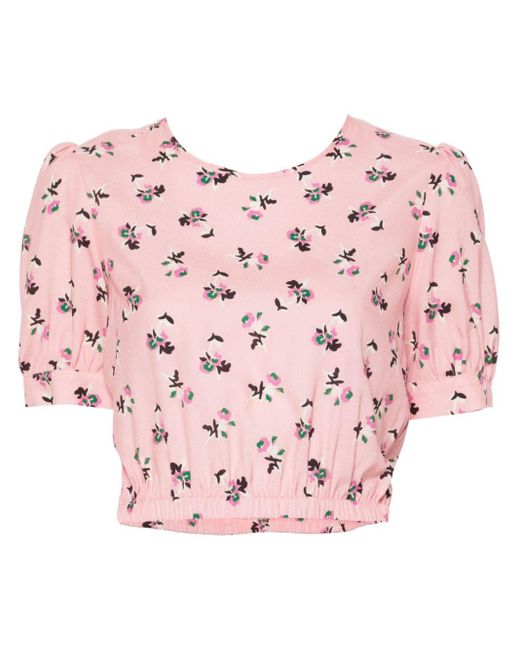 Blusa con estampado floral P.A.R.O.S.H. de color Pink
