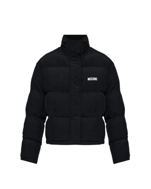 Moschino Black Logo-Print Padded Jacket