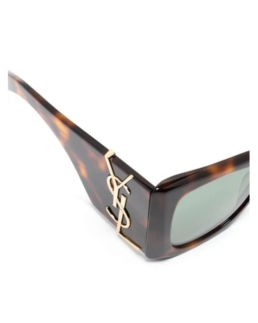 Saint Laurent Brown Blaze Tortoiseshell-Effect Sunglasses