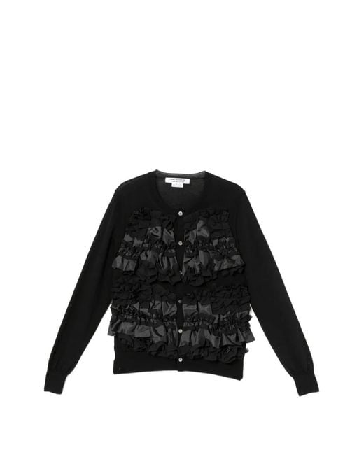 Comme des Garçons Black Ruffled Cardigan