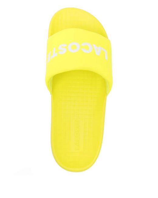 Lacoste Yellow Serve Slides for men
