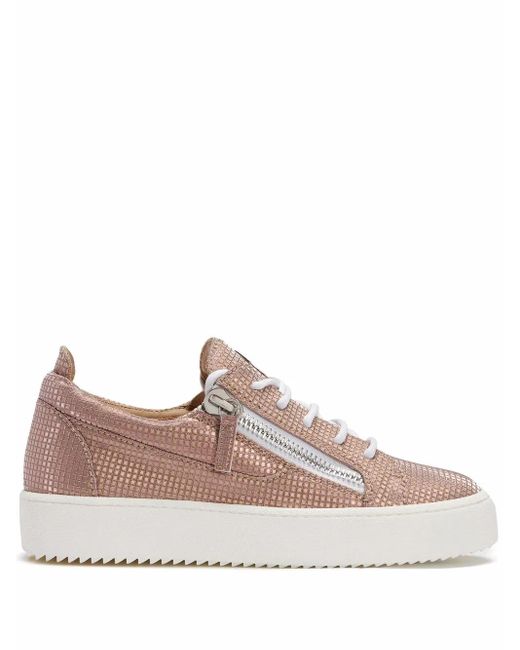 Giuseppe Zanotti Brown Gail Metallic-Effect Sneakers
