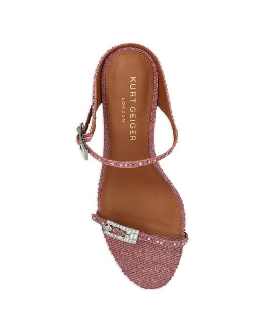 Kurt Geiger Pink Strass-Embellishment Sandals