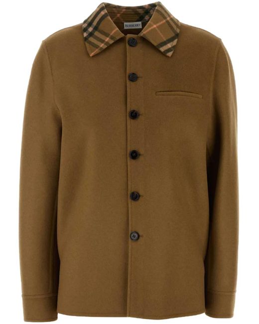 Burberry Green Mantel aus Wolle