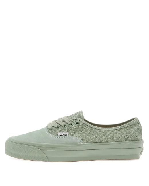 Vans Green Lx Authentic 44 Suede-Woven Sneakers