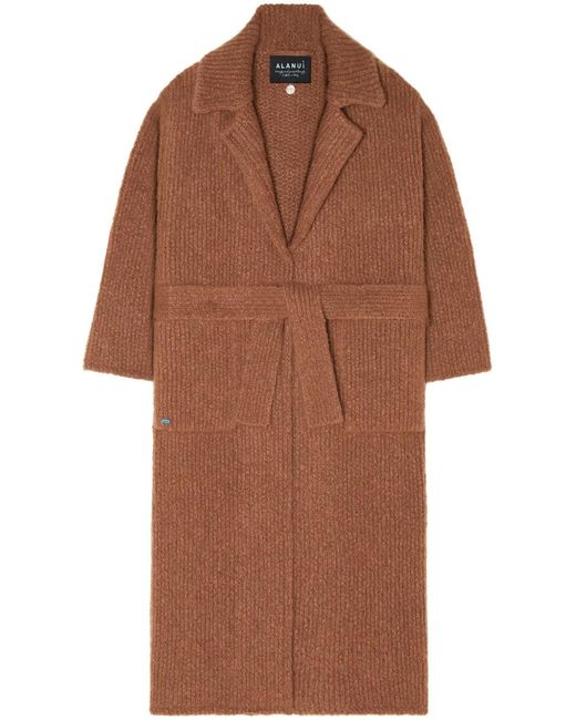Alanui Brown Knitted Robe Coat