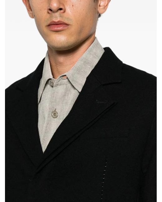 Masnada Black Single-Breasted Blazer for men