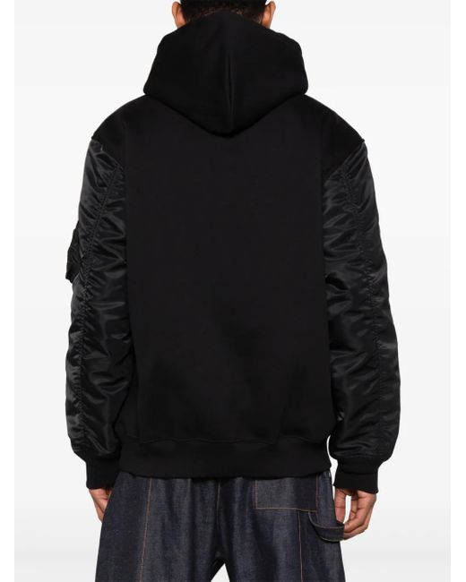Junya Watanabe Black X Carhartt Wip Logo Embroidered Hoodie for men