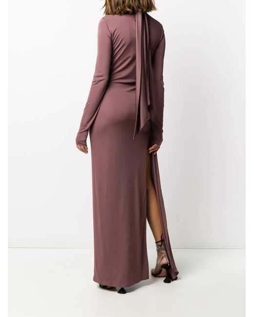 The Attico Purple Kleid Mit Schlitz