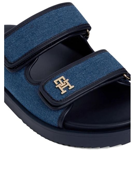 Tommy Hilfiger Blue Strap Logo Sandals