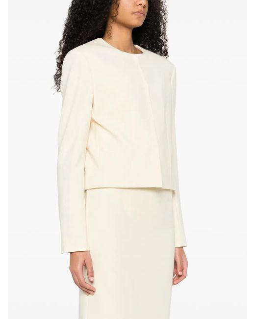 A.M.G White Round-Neck Jacket