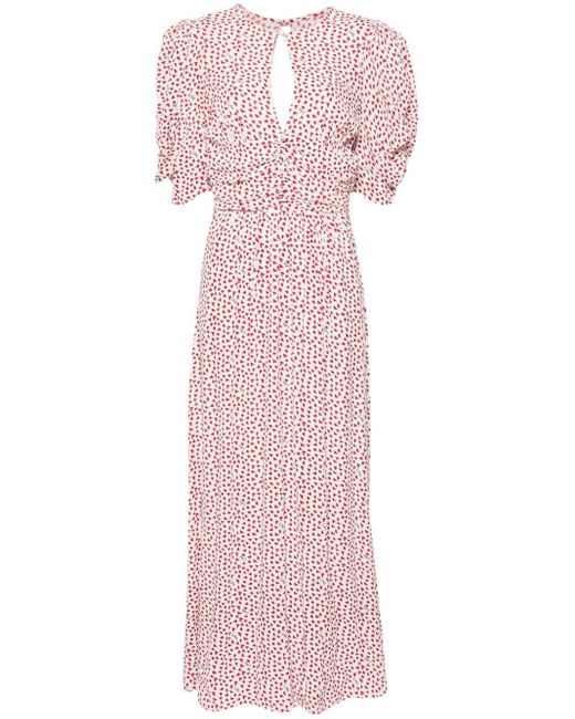 ROTATE BIRGER CHRISTENSEN Pink Heart-print Maxi Dress