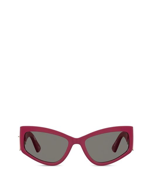 Moschino Pink Lunettes De Soleil À Monture Papillon Zip
