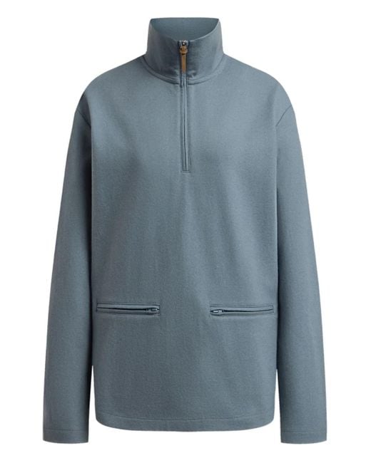 12 STOREEZ Blue Sweatshirt Mit Reißverschluss