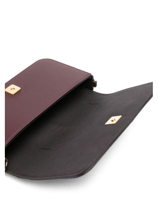 Fendi Purple Graphy Leather Clutch Bag