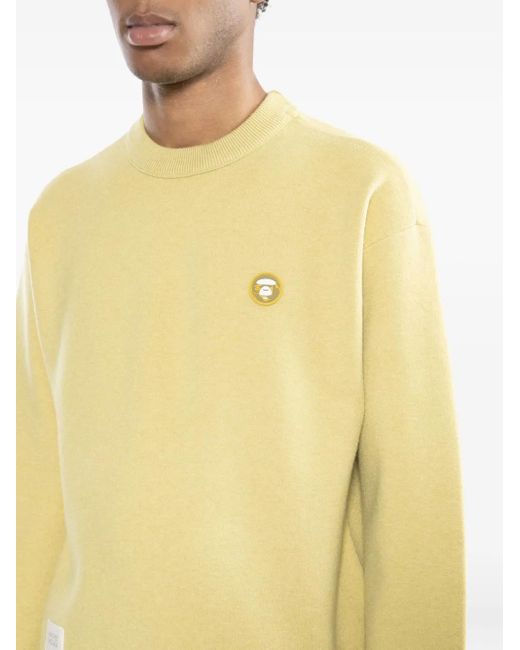 Jersey Moonface Aape By A Bathing Ape de hombre de color Yellow