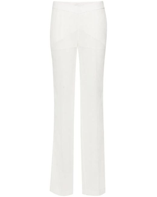 Genny Straight Plooibroek in het White