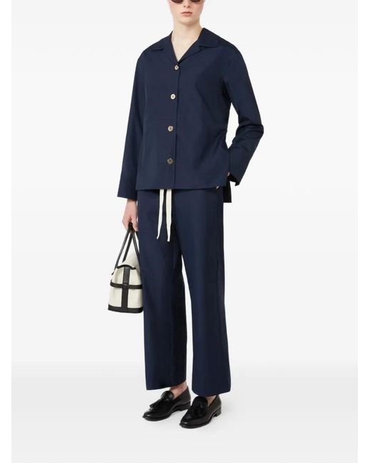 Max Mara Blue Cotton Pants