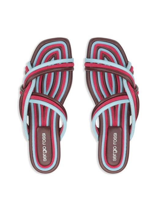 Sergio Rossi Red Watamu Sandals