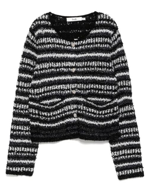 B+ AB Black Round-Neck Cardigan