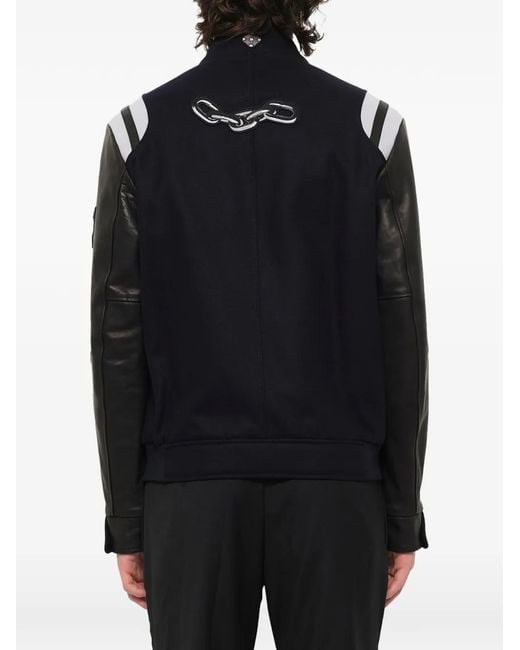 Giacca Da Baseball Con Inserti di Lanvin in Black da Uomo