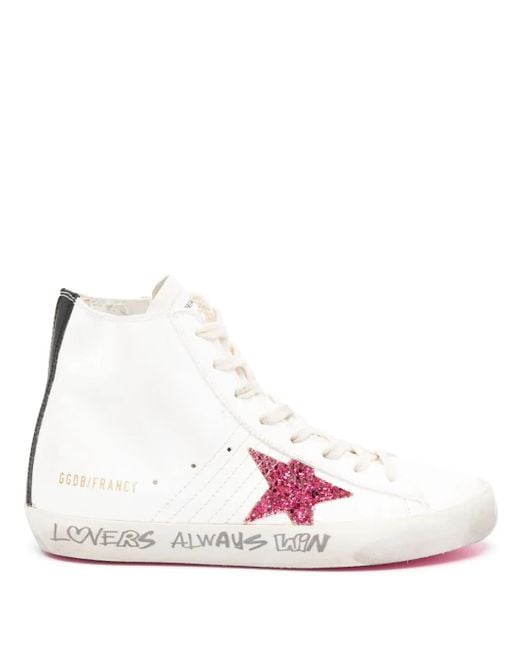 Golden Goose Deluxe Brand White Francy High-top Sneakers