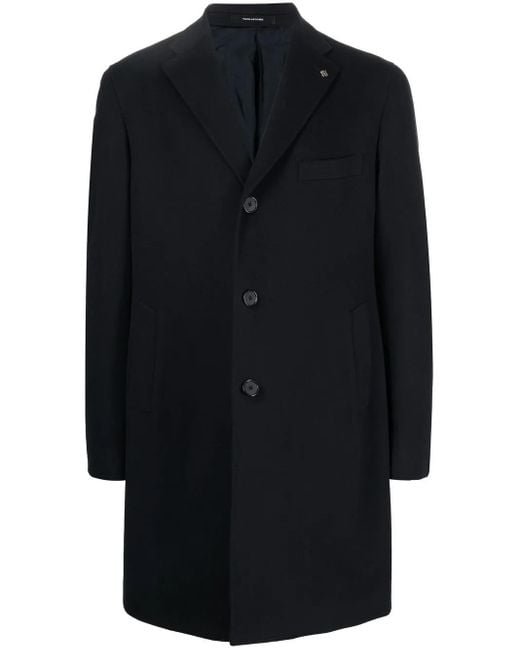 Tagliatore Blue Classic Coat for men