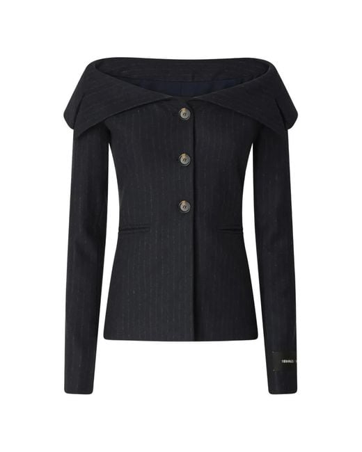 Pinko Black Pinstripe-Pattern Top