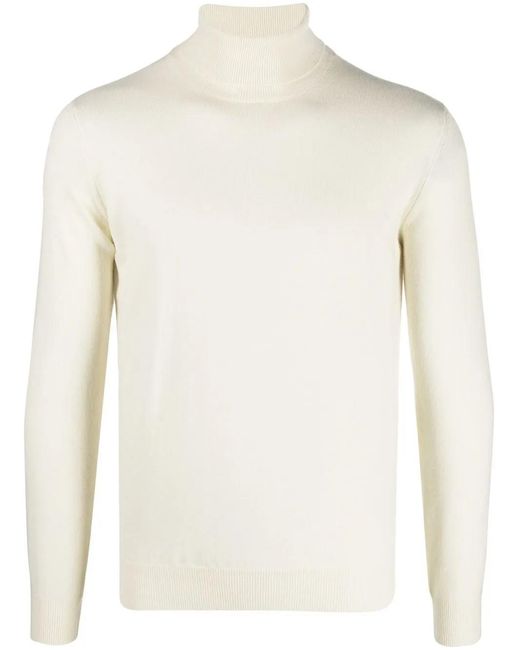 Dell'Oglio Natural Roll-Neck Knit Jumper for men
