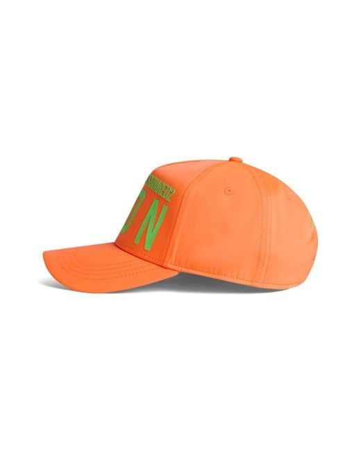 Gorra con logo estampado DSquared² de hombre de color Orange