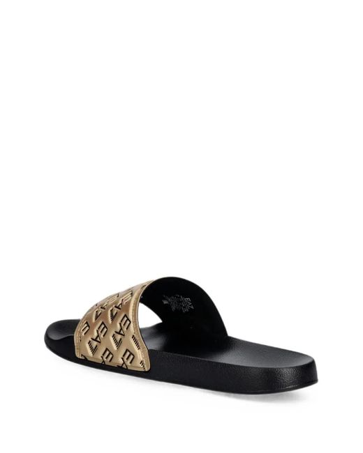 EA7 White Logo-Detail Slides for men
