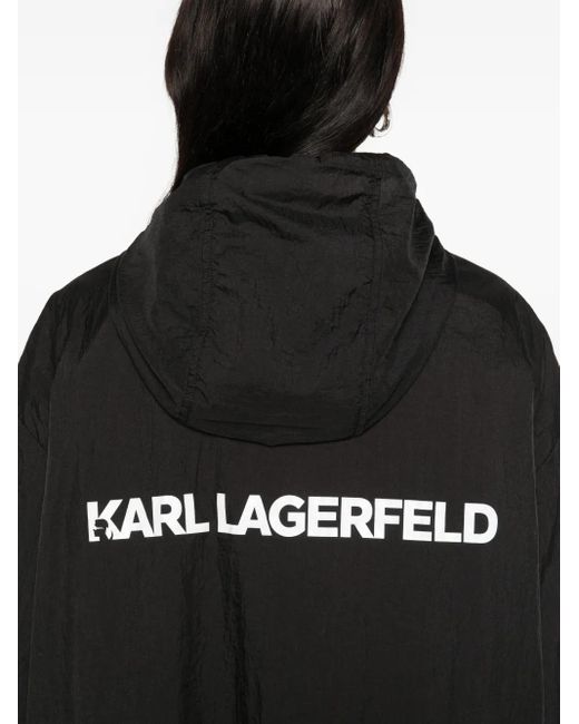 Karl Lagerfeld Karl フーデッドジャケット Black