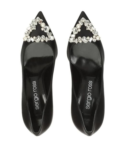 Sergio Rossi Black 90Mm Godiva Pumps