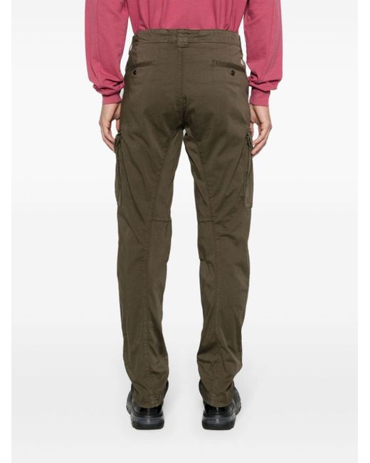 C P Company Green Lens-detailed Cargo Pants for men