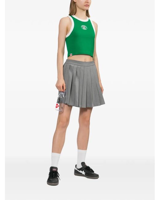 AAPE BY A BATHING AP Green Logo-Patch Tank Top