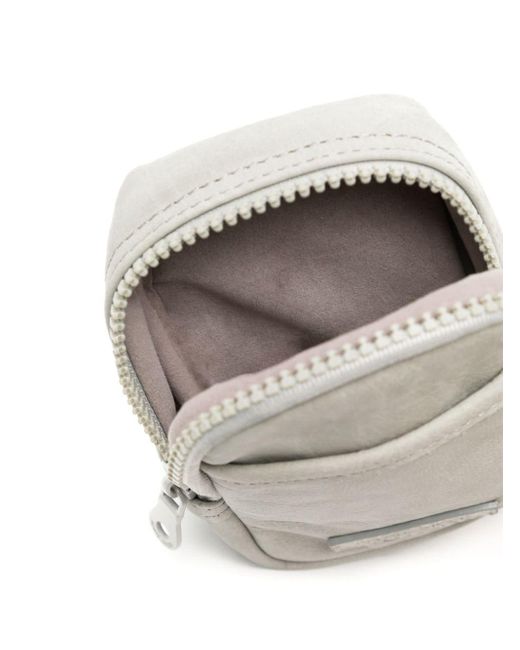 Private Stock White Kew Zip Leather Pouch for men