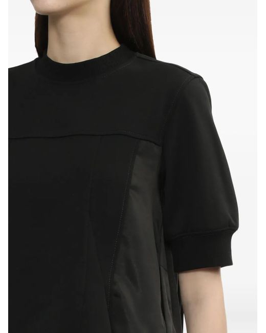 3.1 Phillip Lim Top Met Korte Mouwen En Vlakken in het Black