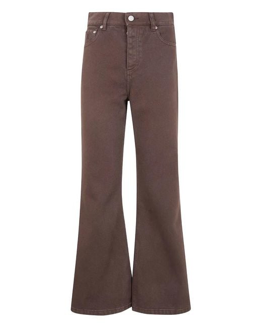 By Malene Birger Brown Five-Pockets Flared Trousers