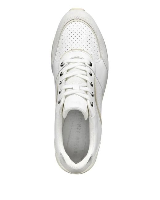 Geox White Perforated Sneakers