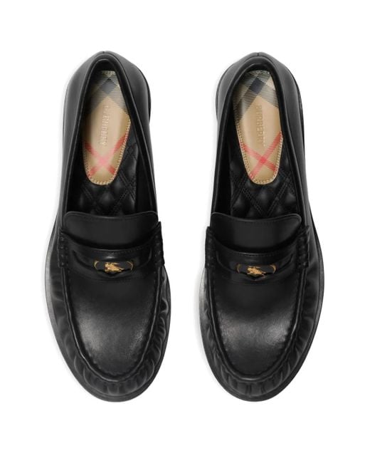 Burberry Black Cadet Leather Loafers