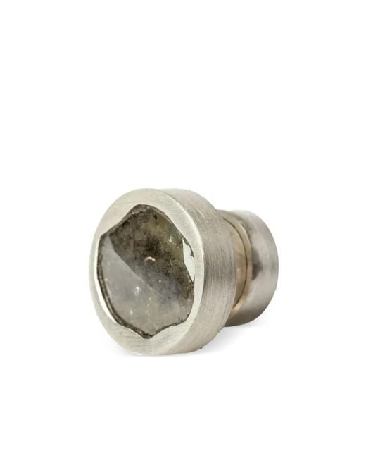 Parts Of 4 Metallic Diamond-Encrusted Stud Earring