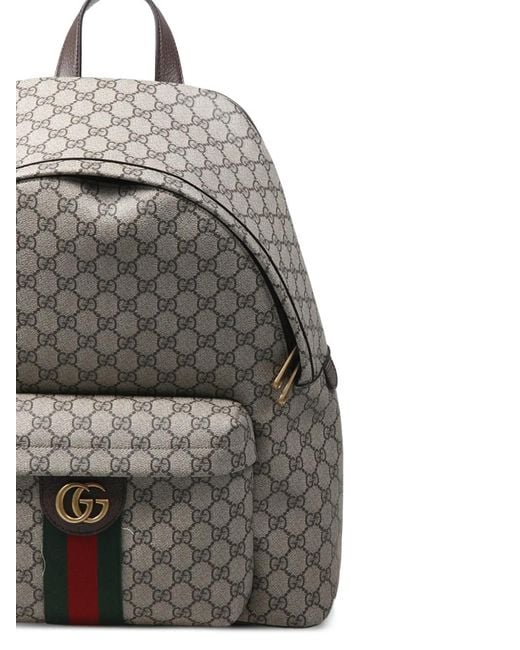 Gucci Gray Ophidia Medium Backpack for men