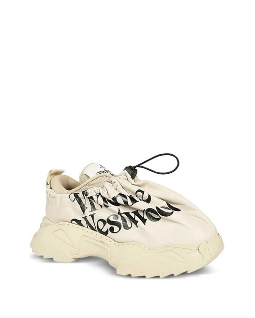 Vivienne Westwood Natural Logo-print Drawstring Sneakers