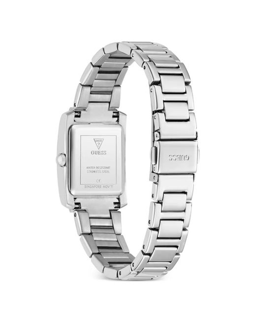 Guess White Cove Rectangular-Face 23Mm Watch