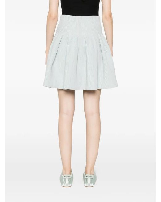 CFCL Blue Hypha Glitter Pleated Mini Skirt