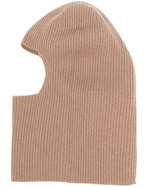 Max Mara Natural Gerippte Balaklava