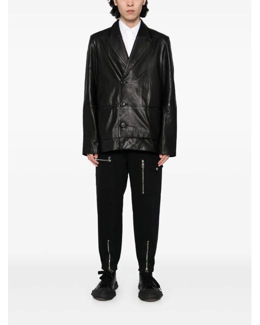 FREI-MUT Black Jaba Leather Jacket for men