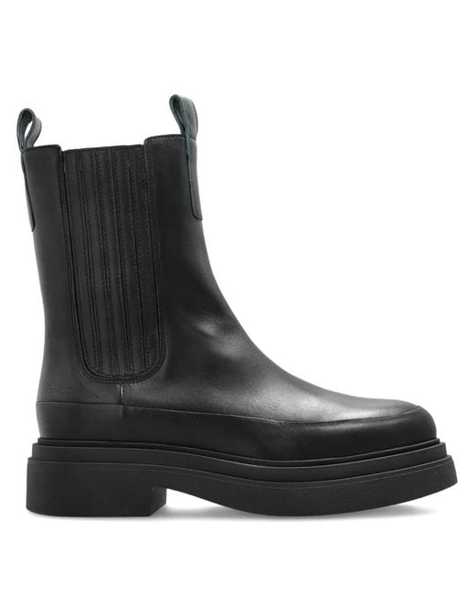 Paul Smith Black Elastic-Panel Boots