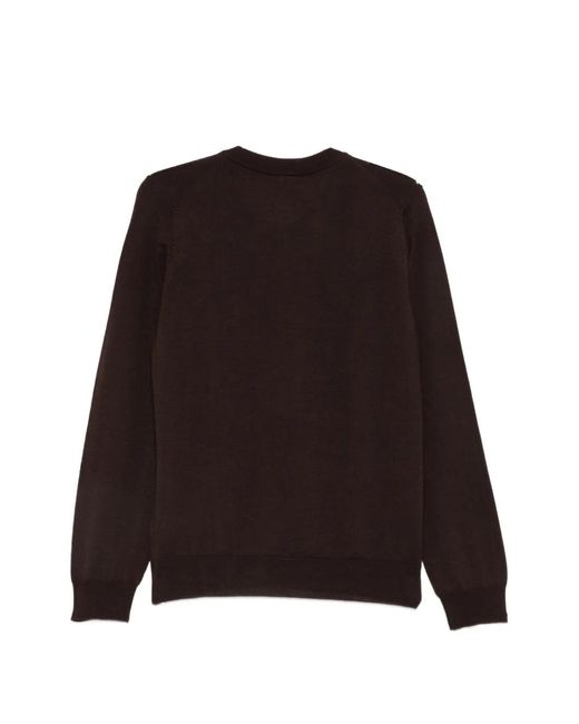 Lacoste Brown Logo-Patch V-Neck Sweater for men