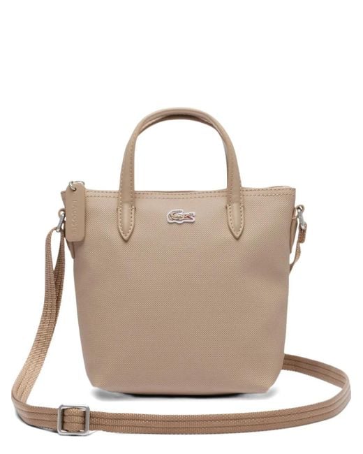 Lacoste White L.12.12 Concept Logo-Appliqué Tote Bag